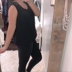 LE BOS size 16W black dressy tank top